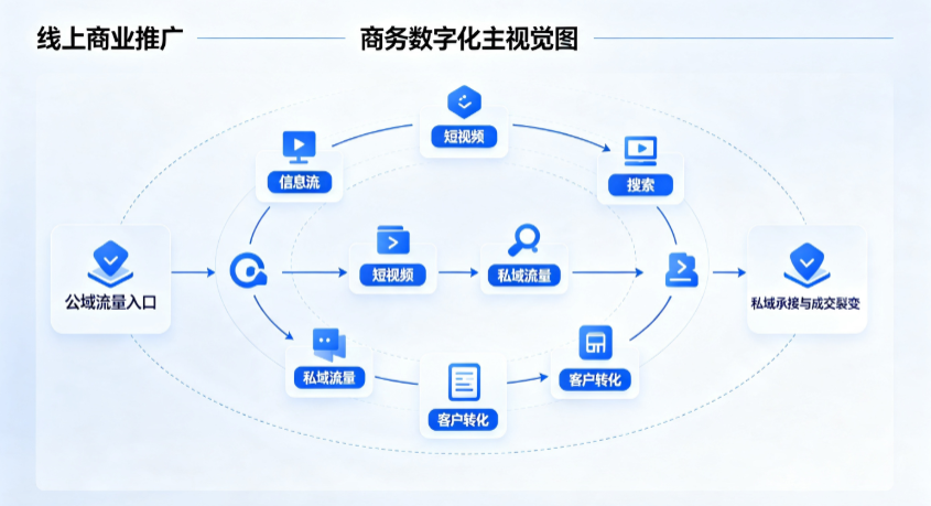 天长市线上商业推广怎么做？全域流量闭环搭建与低成本转化实战指南